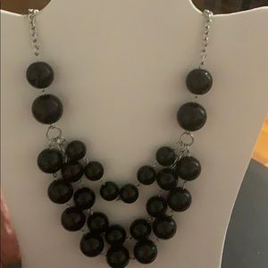 Black beads necklace with Extender